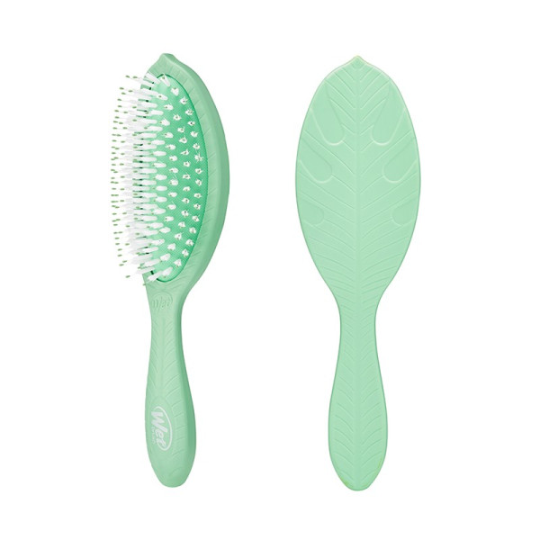 WETBRUSH GO GREEN™ TREATMENT & SHINE juuksehari sünteetiliste harjaste ja looduslike õlidega, roheline