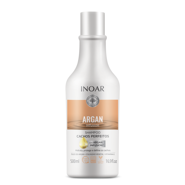 INOAR Argan Infusion Perfect Curls Shampoo - šampoon täiuslike lokkide jaoks, 500 ml