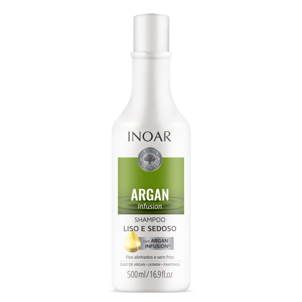 INOAR Argan Infusion Smooth and Silky Shampoo - šampoon siledatele ja pehmetele juustele, 500 ml