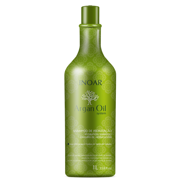 INOAR Argan Oil Shampoo intensiivselt niisutav šampoon argaaniaõliga, 1000 ml