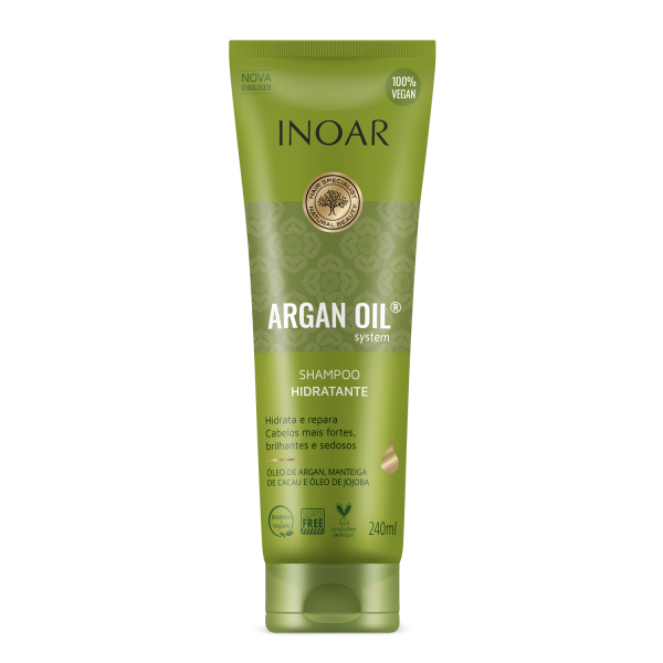 INOAR Argan Oil Shampoo intensiivselt niisutav šampoon argaaniaõliga, 240 ml