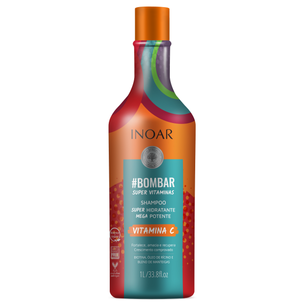 INOAR #Bombar Super Vitamins Shampoo vitamiinidega rikastatud šampoon, 1000 ml