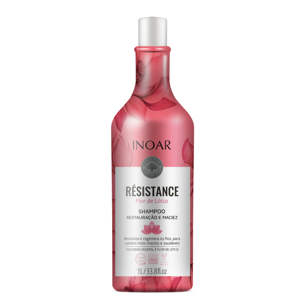 INOAR Resistance Flor de Lotus Shampoo - taastav sära andev šampoon, 1000 ml