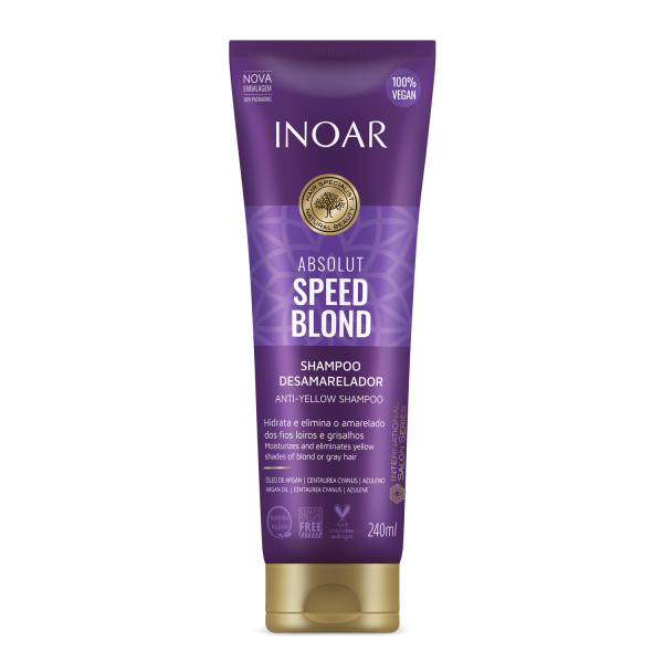 INOAR Speed Blond Shampoo - šampoon blondidele juustele, 240 ml