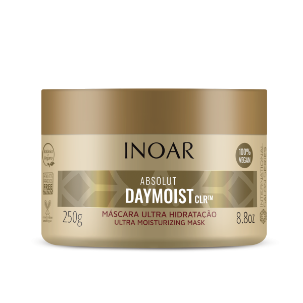 INOAR Absolut Daymoist Mask - juuksemask keemiliselt kahjustatud juustele, 250 g