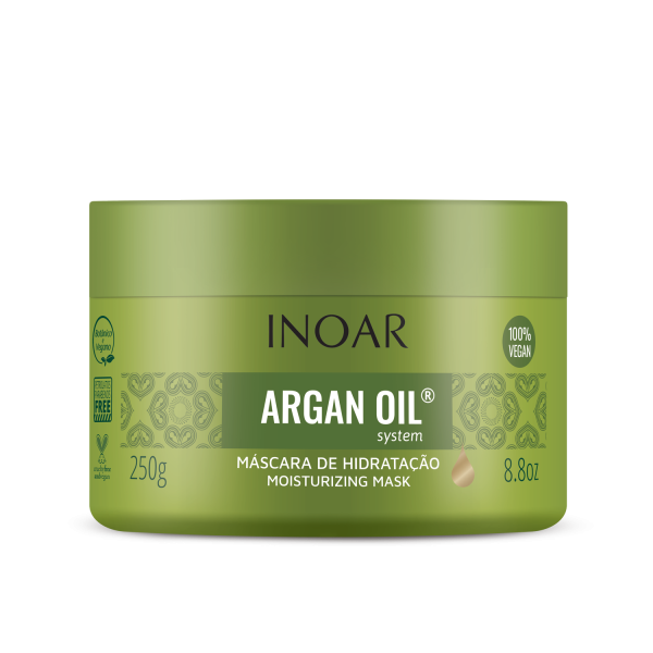 INOAR Argan Oil Mask - intensiivselt niisutav juuksemask argaaniaõliga, 250 ml