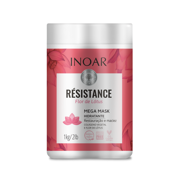 INOAR Resistance Flor de Lotus Mask - intensiivselt taastav, värskendav mask, 1000 g