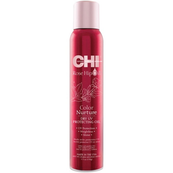 CHI Rose Hip Oil kuivsprei kibuvitsaõli juuste kaitseks ja sära andmiseks, 150 g