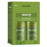 INOAR Argan Oil Duo Kit - intensiivselt niisutav komplekt argaaniaõliga, 2x250 ml