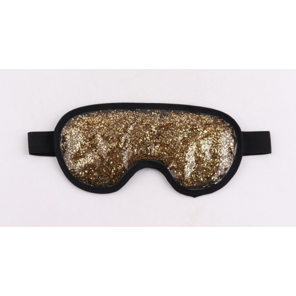 Be OSOM Hot & Cold Glitter Eye Mask Kuldne soojendav/jahutav silmamask - uneprillid, kuldsed