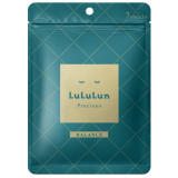 LuLuLun Precious Mask Green 7 Pack, niisutavate ja taastavate ühekordselt kasutatavate lehtmaskide komplekt tundlikule, vananevale nahale, 7 tk.