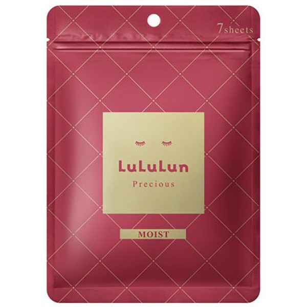 LuLuLun Precious Mask Red 7 Pack intensiivselt niisutavate ühekordsete näomaskide komplekt küpsele näonahale, 7 tk.