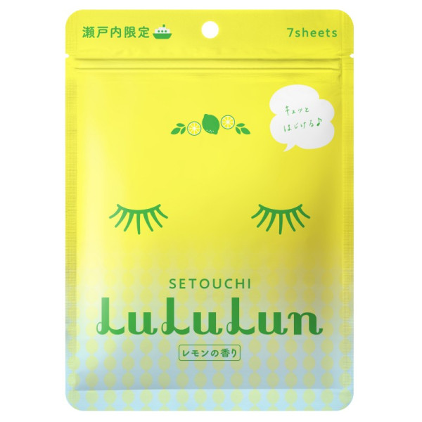 LuLuLun Premium Sheet Mask Setouchi Lemon 7 Pack komplekt ühekordseid näomaske, elustab ja tasakaalustab näonahka, 7 tk.