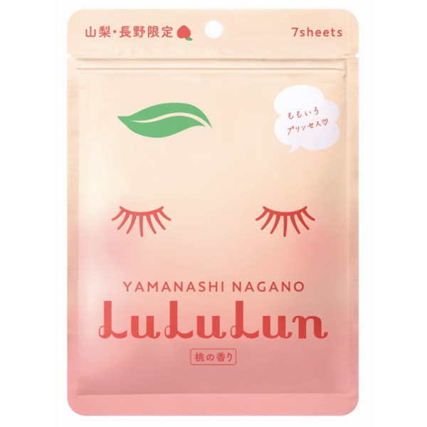 LuLuLun Premium Sheet Mask Yamanashi Peach 7 Pack komplekt intensiivselt niisutavaid ja pehmendavaid ühekordseid näomaske, 7 tk.