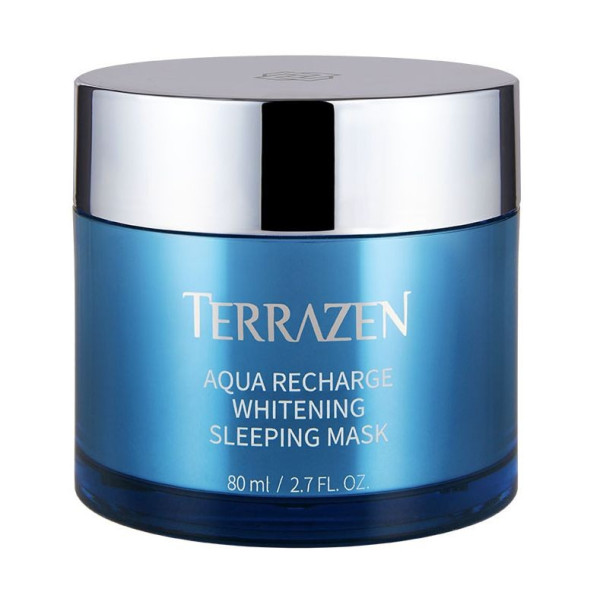 Terrazen Aqua Recharge Whitening Sleeping Mas kirgastav öömask kuivale näonahale, 80 ml