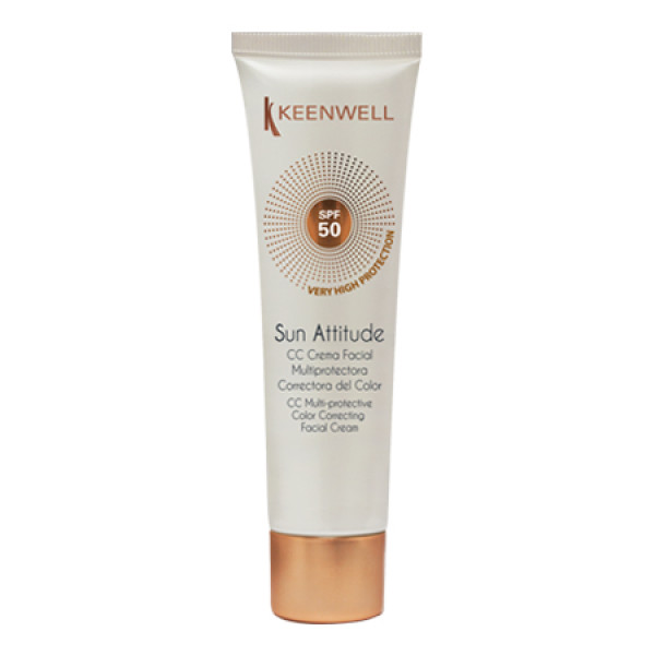 KEENWELL SUN ATTITUDE kaitsev cc kreem värviga näole, SPF 50, 60 ml