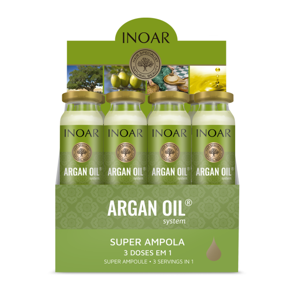 INOAR Argan Oil Ampoule juukseampullid argaaniaõliga, 12x45 ml