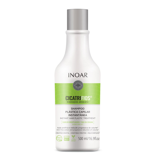 INOAR CicatriFios Shampoo juuksestruktuuri taastav šampoon, 500 ml