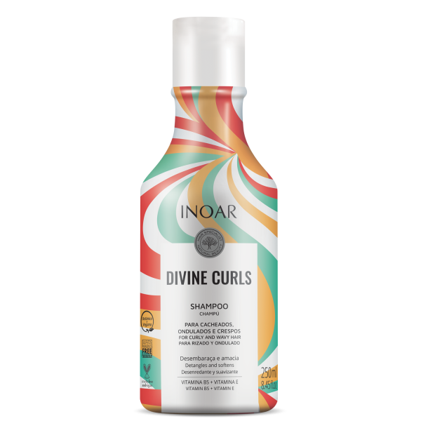 INOAR Divine Curls Duo Kit šampoon lokkis ja lainelistele juustele, 250 ml