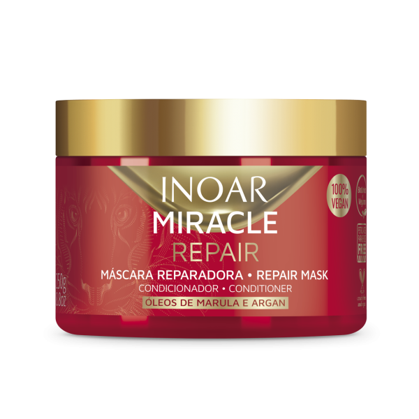 INOAR Miracle Repair Mask sära taastav juuksemask, 250 g