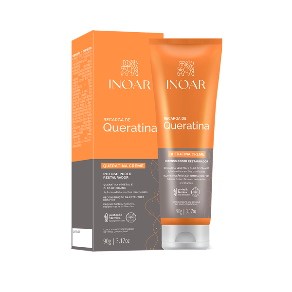 INOAR Queratina Creme Keratin Recharge keratiinikreem, 90 g