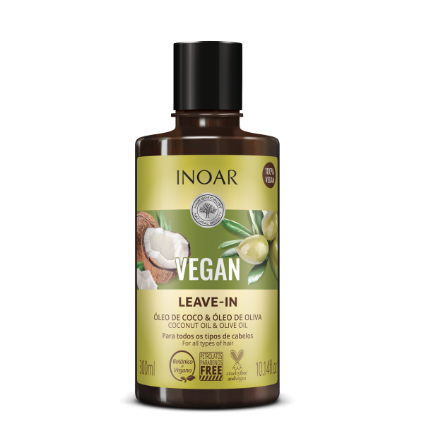 INOAR Vegan Leave-In sisse jäetav palsam kookos- ja oliiviõliga, 300 ml