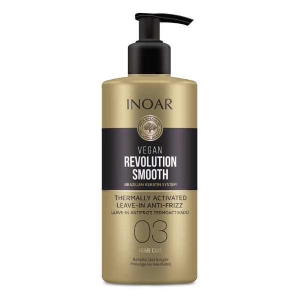 INOAR Vegan Revolution Smooth Thermo Activated Anti-frizz Leave-in, Step 3 kuumaktiveeritav pähejäetav palsam, 350 ml