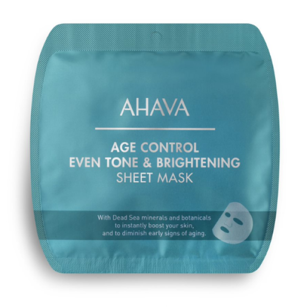 AHAVA Age Control Even Tone & Brightening Sheet Mask, 1 tk.