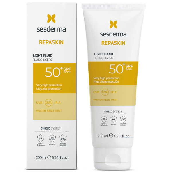 Sesderma Repaskin SPF 50+ päikesekaitsevedelik kehale, 200 ml