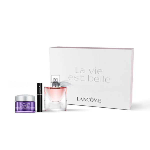 Lancome La Vie Est Belle komplekt naistele (EDP, 50 ml + ripsmetušš Hypnose Volume A Porter, 2 ml + näokreem Renergie Multi Lift Ultra 15 ml)