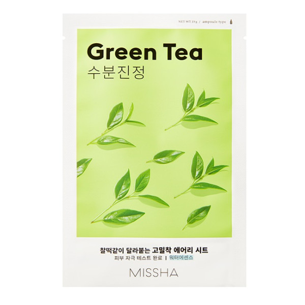 Missha Airy Fit Sheet Mask [Green Tea] lehtmask, 19 ml