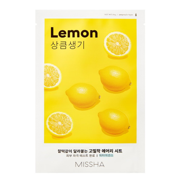 Missha Airy Fit Sheet Mask [Lemon] lehtmask, 19 ml