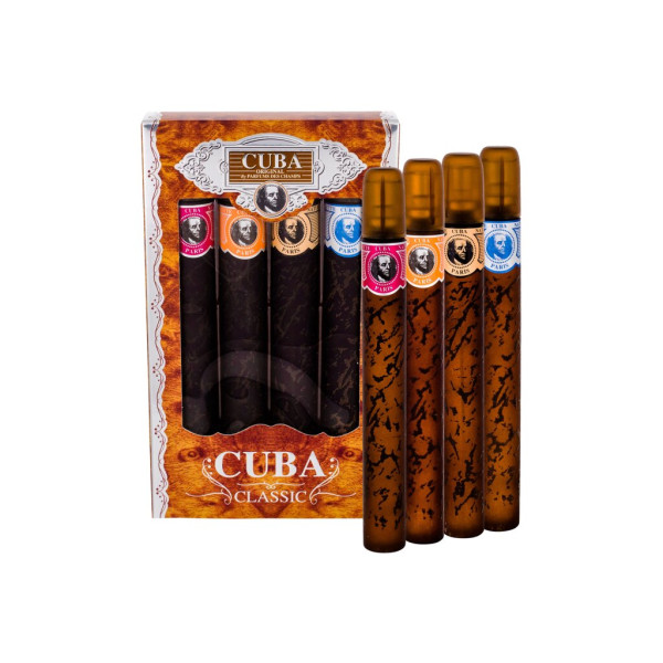 Cuba Classic tualettvee komplekt meestele (Edt 35ml Yellow + Edt 35ml Blue + Edt 35ml Red + Edt 35ml Orange)