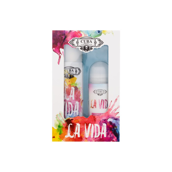 Cuba La Vida parfüümvee komplekt naistele (Edp 100 ml + Higistamisvastane Roll-on 50 ml)