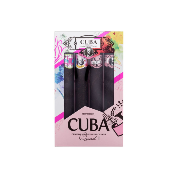 Cuba Quad I tualettvee komplekt naistele (Edt Heartbreaker 35 ml + Edt La Vida 35 ml + Edt Victory 35 ml + Edt VIP 35 ml)