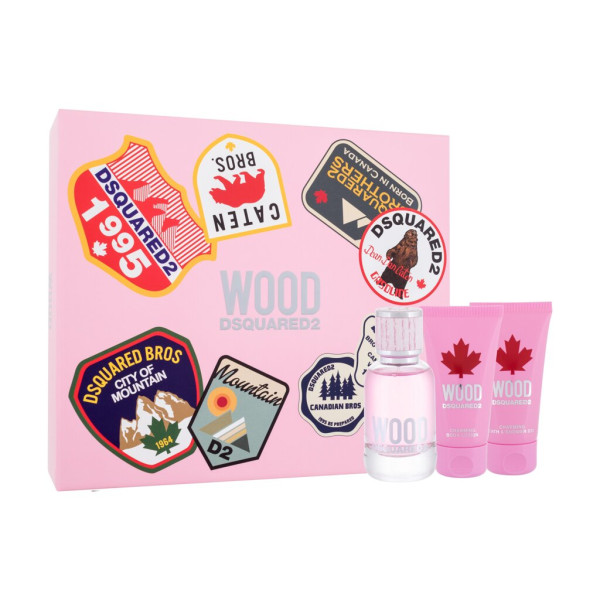 Dsquared2 Wood Eau de Toilette seatud naistele (Edt 50 ml + Body Lotion 50 ml + Shower Gel 50 ml)