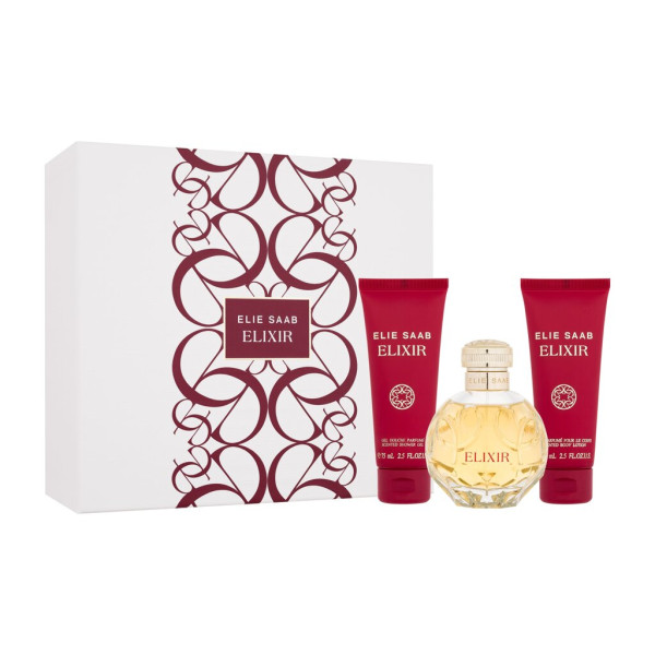 Elie Saab Elixir Eau de Parfum seatud naistele (Edp 100 ml + Body Lotion 75 ml + Shower Gel 75 ml)