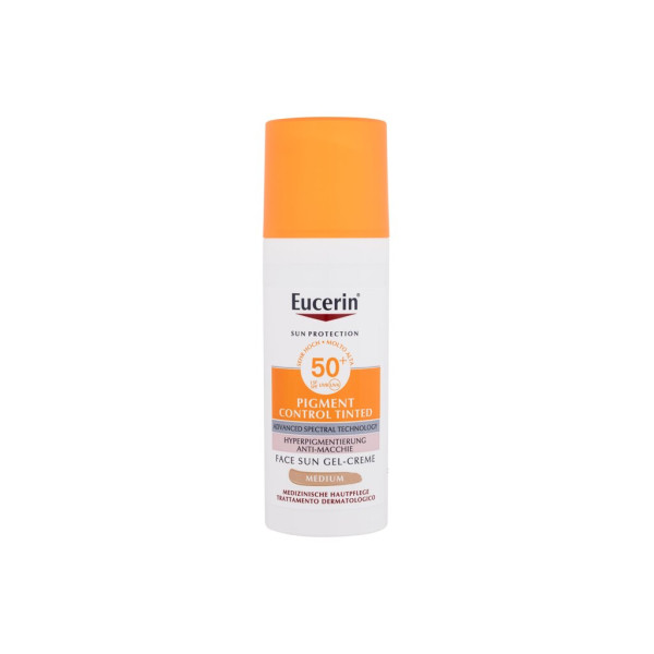 Eucerin Sun Protection Pigment Control toonitud SPF50+ Gel-Creme päikesekaitsekreem, keskmine, 50 ml