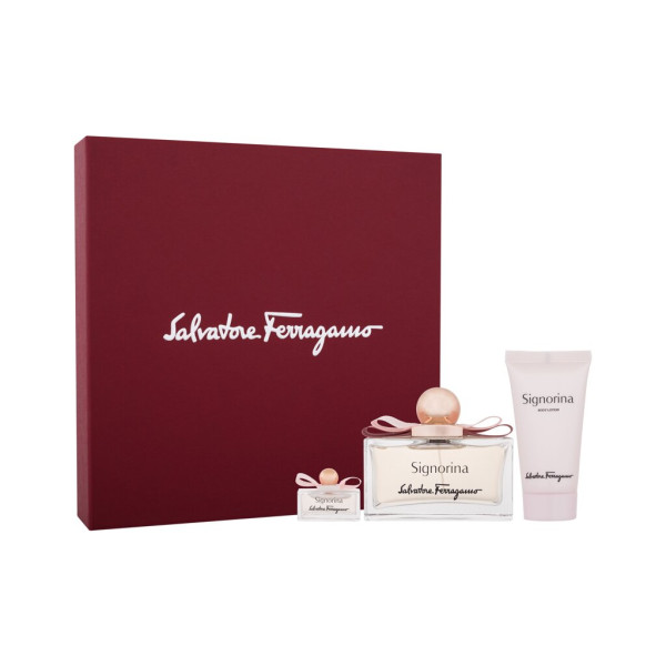 Ferragamo Signorina Eau de Parfum seatud naistele (Edp 100 ml + Body Lotion 50 ml + Edp 5 ml)