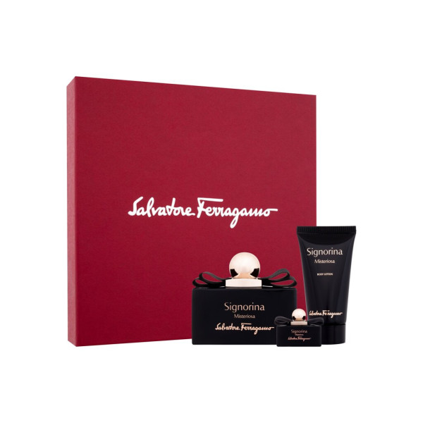 Ferragamo Signorina Misteriosa Eau de Parfum seatud naistele (Edp 100 ml + Edp 5 ml + Body Lotion 50 ml)