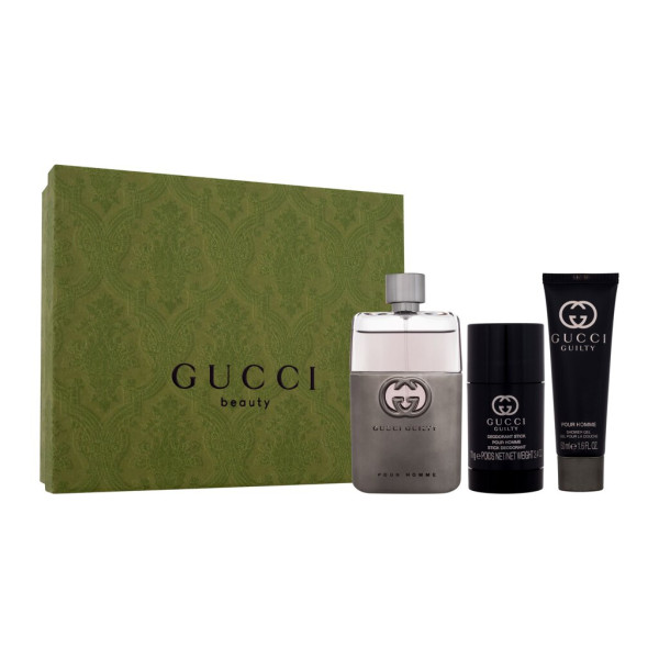 Gucci Guilty komplekt meestele (EDT, 90 ml + deodorant, 75 ml + dušigeel, 50 ml)