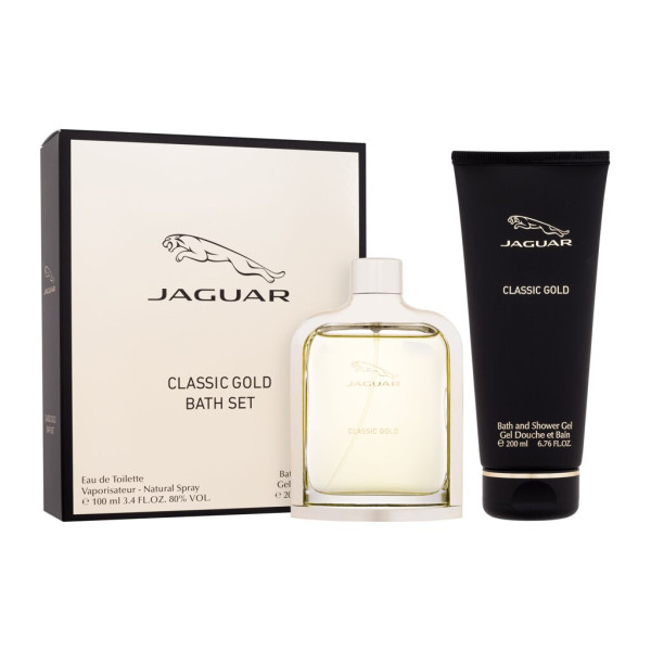 Jaguar Classic Gold Eau de Toilette seatud meestele (Edt 100 ml + Shower Gel 200 ml)