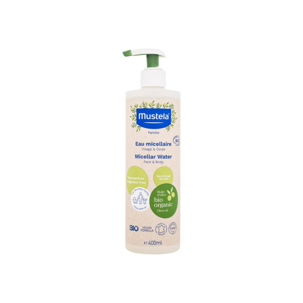 Mustela Bio Mitsellaarvesi mitsellaarvesi, 400 ml