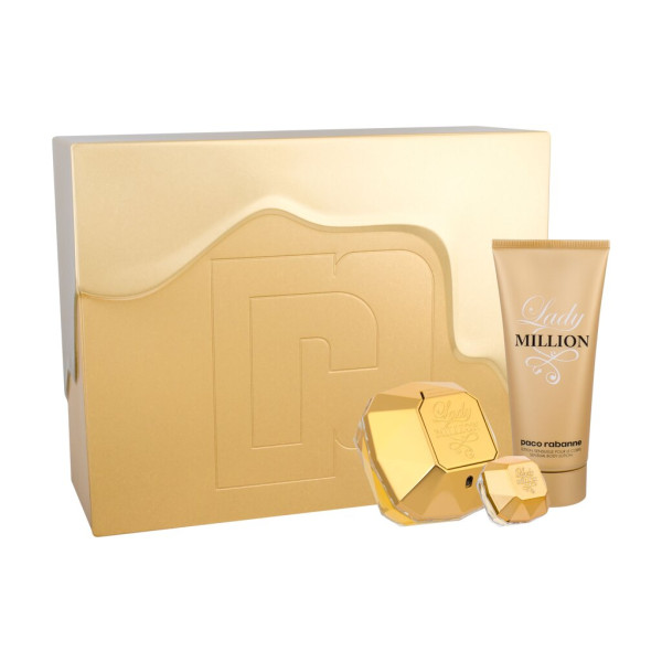 Paco Rabanne Lady Million parfüümvee komplekt naistele (Edp 80 ml + kehakreem 100 ml + Edp 5 ml)