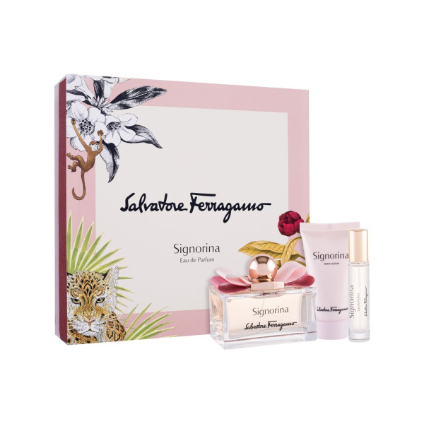 Salvatore Ferragamo Signorina komplekt naistele (EDP, 100 ml + kehakreem, 50 ml + EDP, 10 ml)