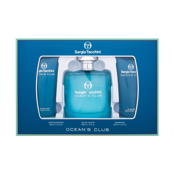 Sergio Tacchini Ocean's Club komplekt meestele (EDT, 100 ml + dušigeel, 100 ml + habemeajamisjärgne palsam, 100 ml)