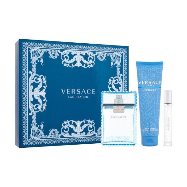 Versace Man Eau Fraiche komplekt meestele (EDT, 100 ml + EDT, 10 ml + dušigeel, 150 ml)