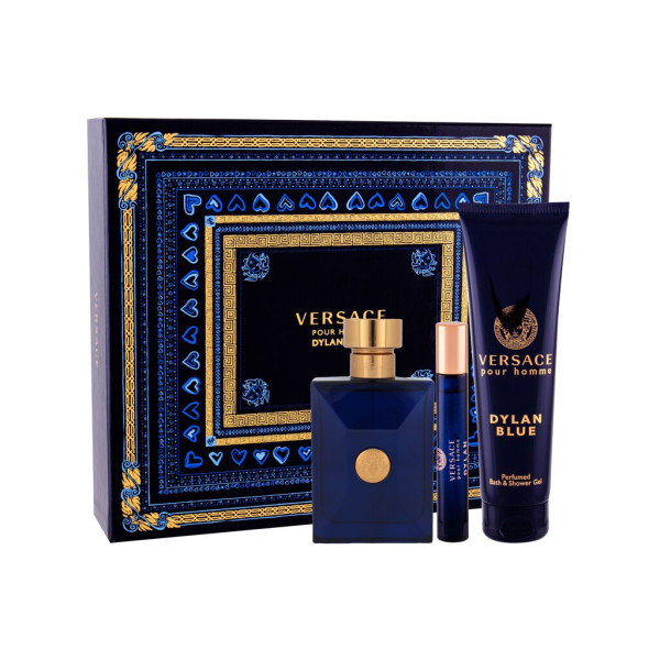 Versace Pour Homme Dylan Blue tualettvee komplekt meestele (Edt 100 ml + Edt 10 ml + dušigeel 150 ml)