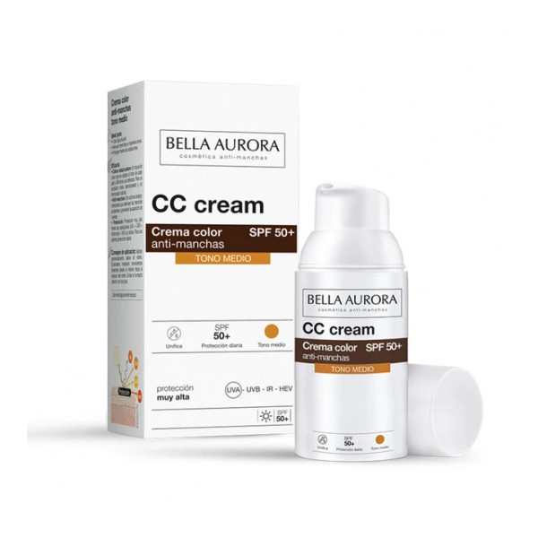 Bella Aurora Anti-Dark Spot CC Cream Spf50 Light Shade, 30 ml