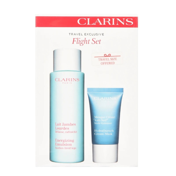 Clarins Set Flight Travel Set (Energizing Emulsion näoemulsioon, 125 ml + Hydra Quench Creeam Mask näomask, 15 ml)